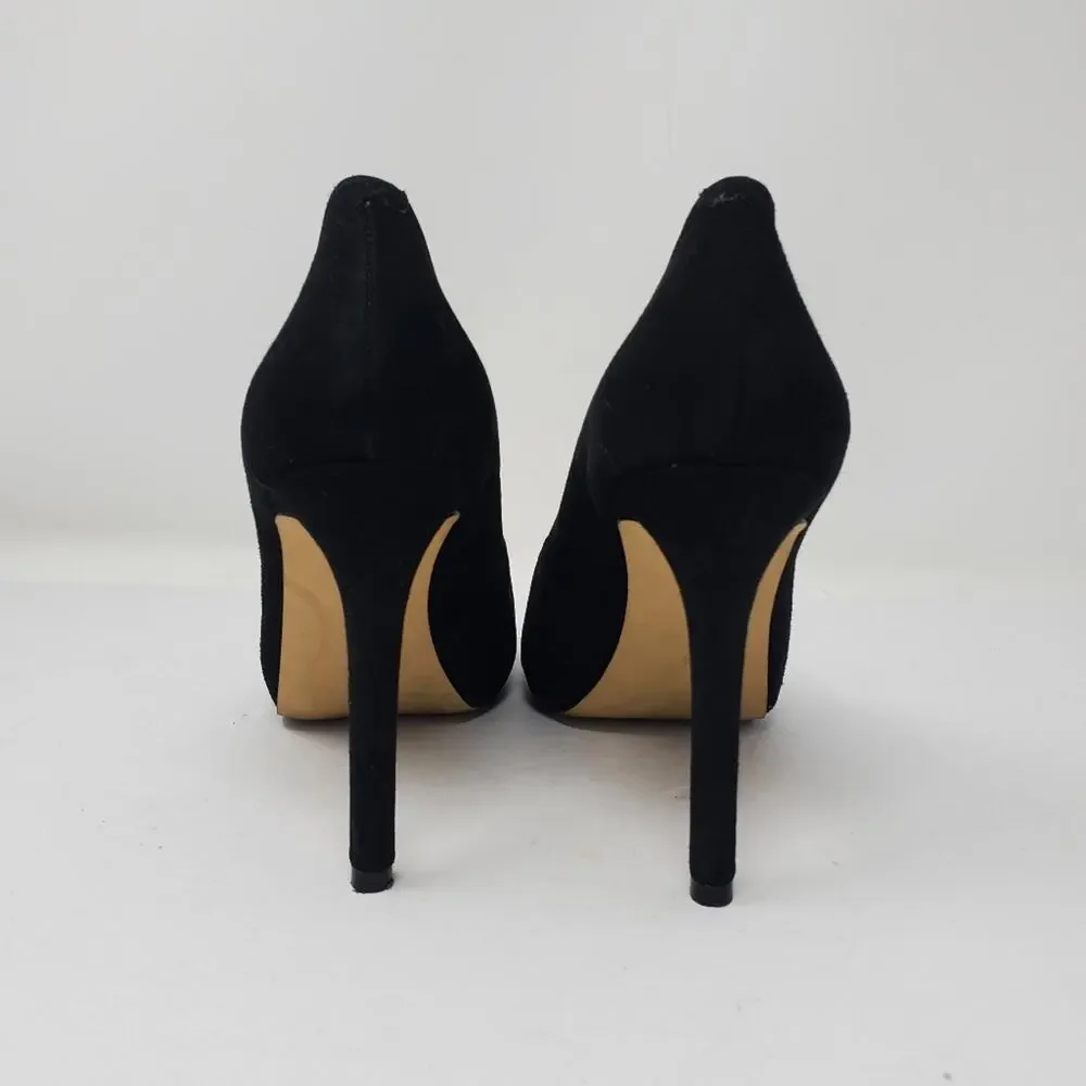 Banana Republic Black suede gold toe 5